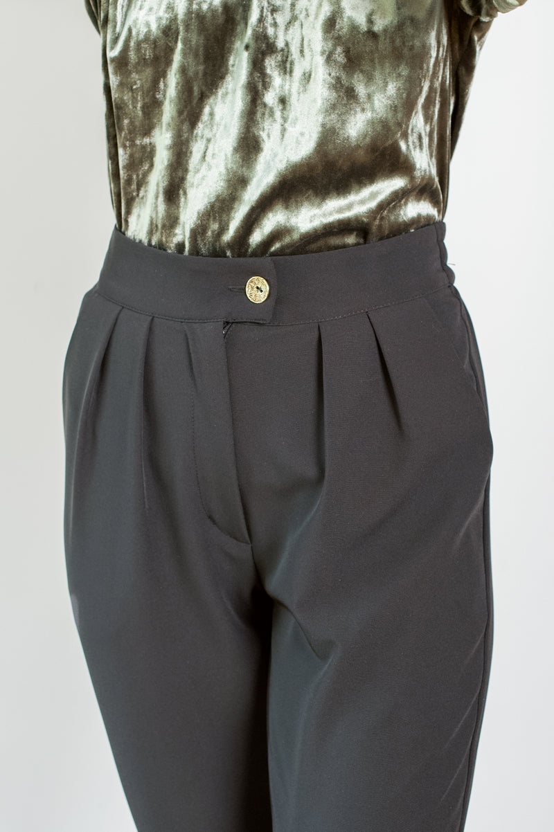 TAILORED BLACK BARRE JOGGERS